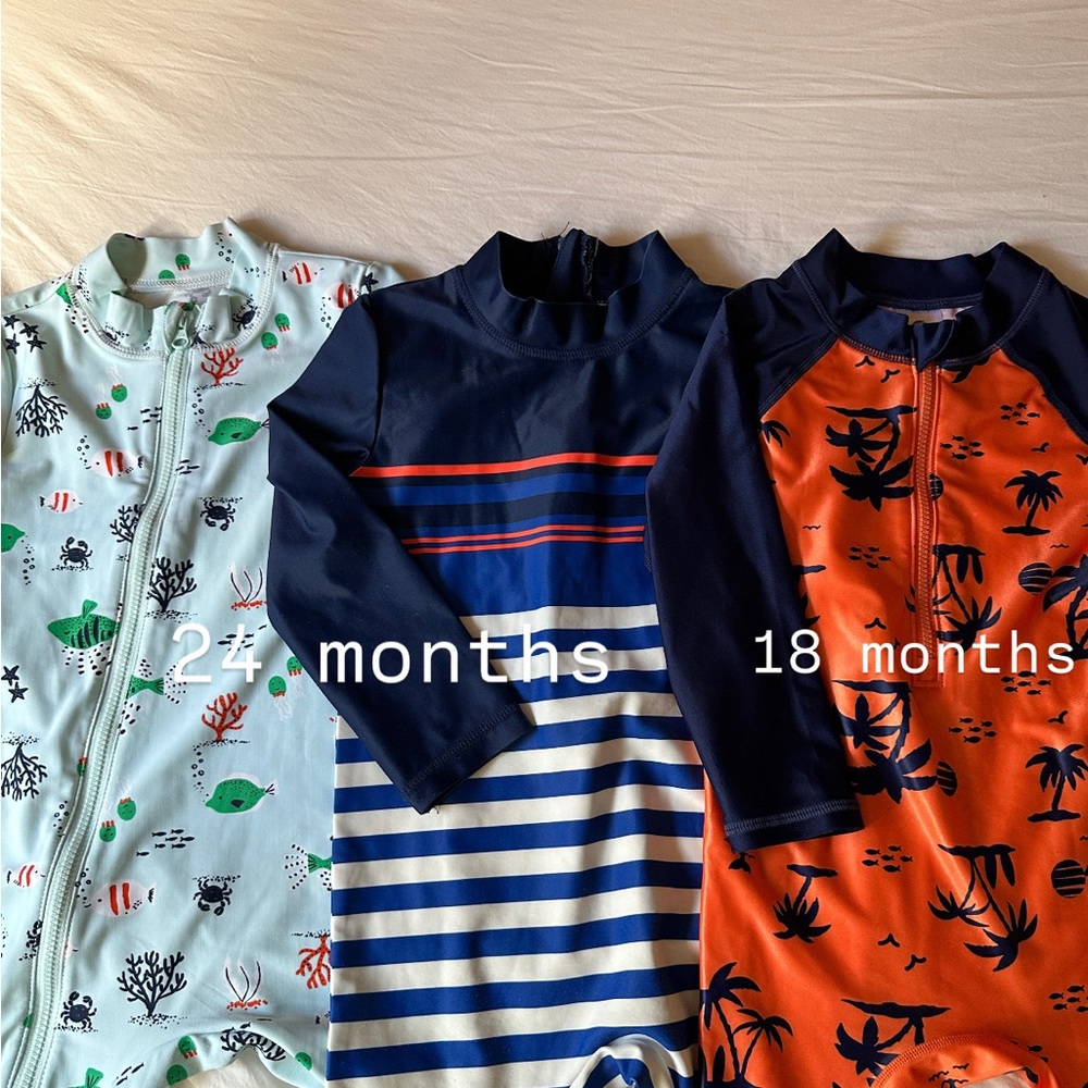 Set of Three Baby Swimsuits